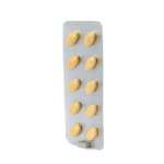 Vidalista 80 mg – přední strana blistru s deseti žlutými tabletami