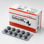 Cenforce 200 mg – krabička a blistr s deseti tmavými tabletami
