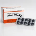 Cenforce 200 mg – krabička s blistrem deseti tmavých tablet