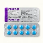 Poxet 60 mg – přední a zadní strana blistru Poxet 60