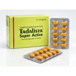 Tadalista Super Active 20 mg – krabička a blistr s deseti oranžovými kapslemi
