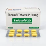 Tadasoft 20 mg – krabička a blistr s deseti žlutými žvýkacími tabletami