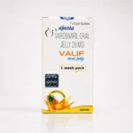 Valif oral jelly 20 mg – čelní strana krabičky Valif Oral Jelly