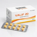 Valif 20 mg – krabička a blistr s deseti oranžovými tabletami