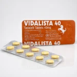 Vidalista 40 mg – dva blistry a žluté tablety v produktovém detailu