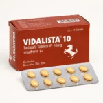 Vidalista 10 mg – krabička a blistr s deseti žlutými tabletami
