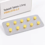 Vidalista 2.5 mg – krabička a detail blistru s deseti tabletami