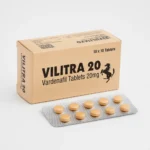 Vilitra 20 mg – krabička a blistr s deseti žlutými tabletami