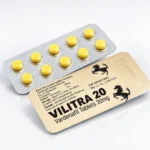 Vilitra 20 mg – přední a zadní strana blistru Vilitra 20